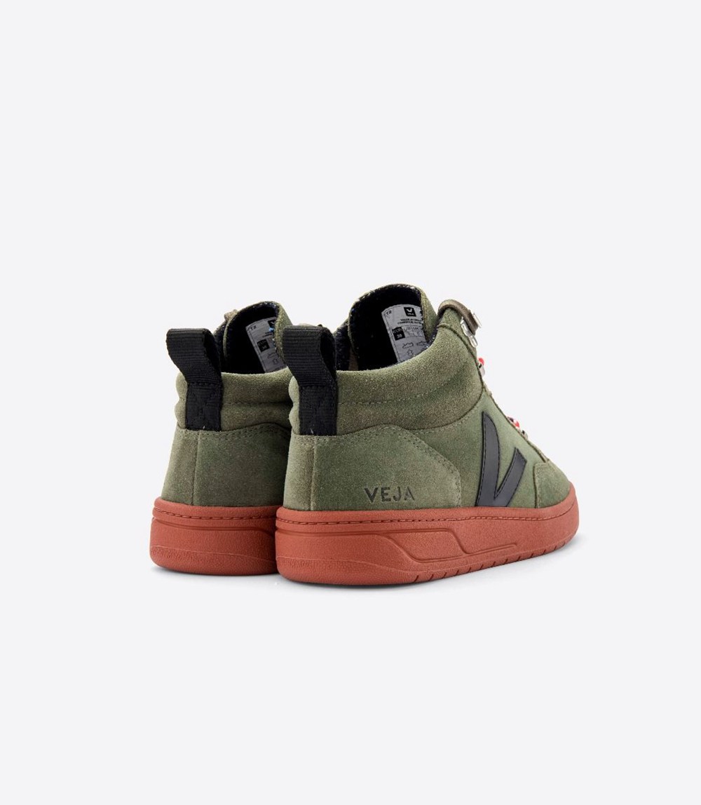 Veja Sneakers Mens - Roraima Suede - Olive/Black - 5704KINTF